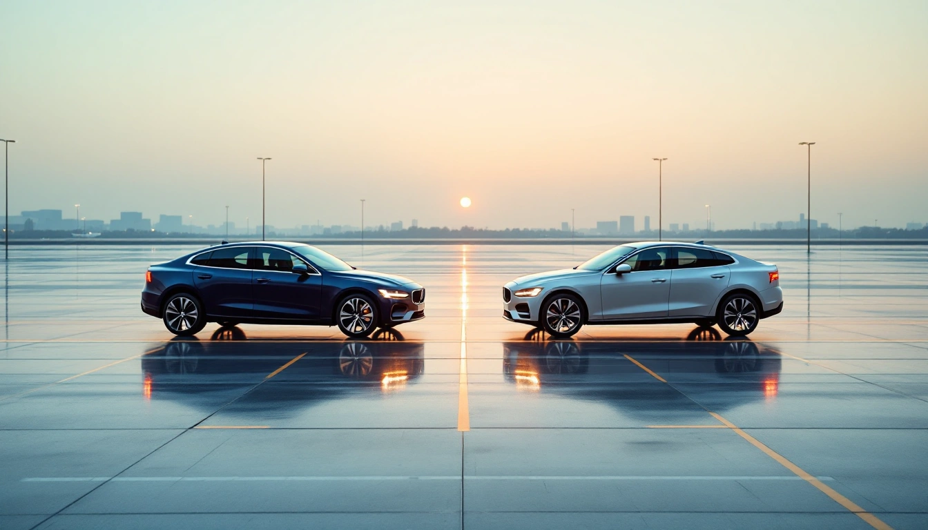 Two similar rental cars parked side by side in an empty car park at dawn — Best Car Rental Company in 2026: How to Actually Pick One