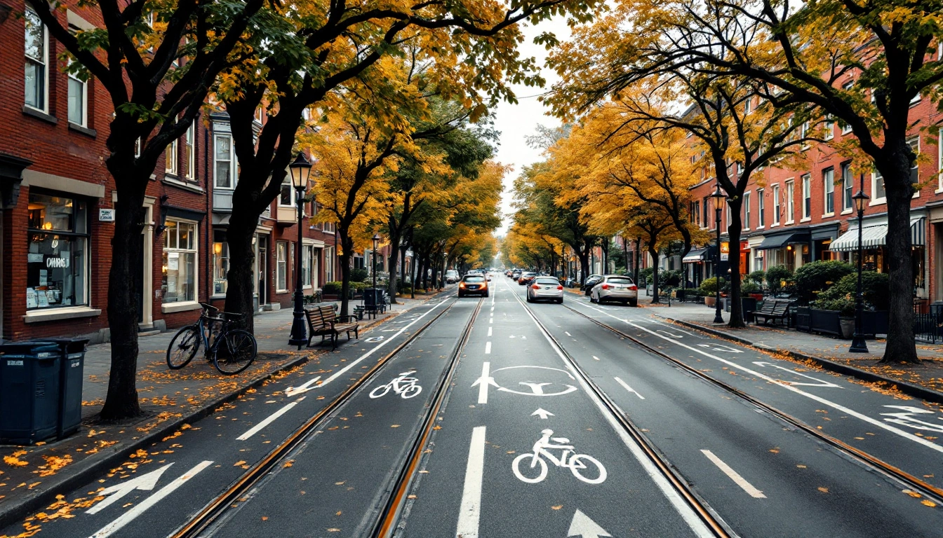 A leafy city street with a bike lane and streetcar tracks — Do You Need a Car in Portland, Oregon?